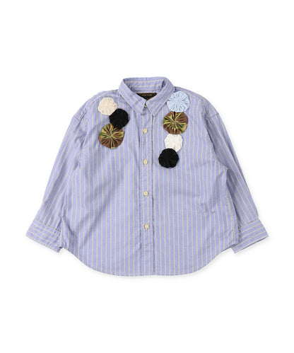 London Striped Yo-yo Quilt Shirt