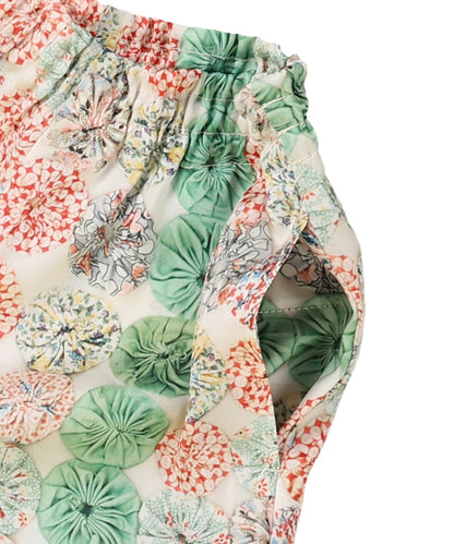 Antique Yo-yo Print Pants