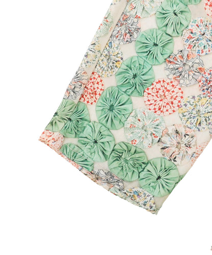 Antique Yo-yo Print Pants