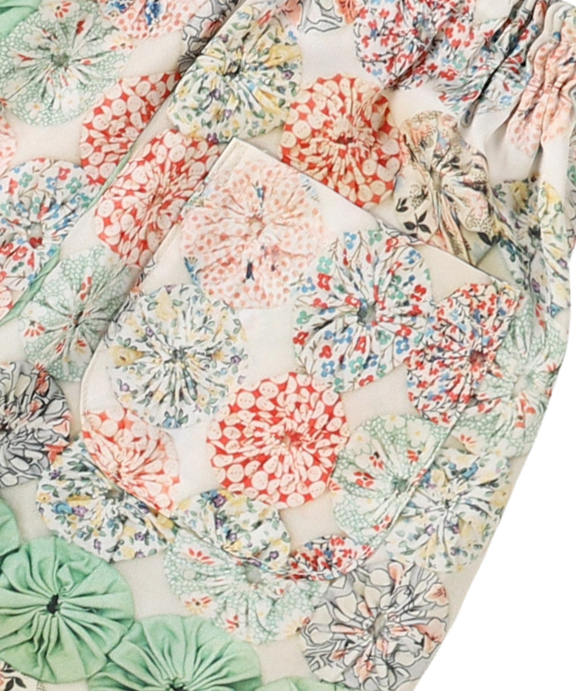 Antique Yo-yo Print Pants