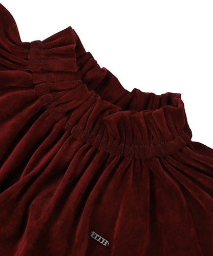 Tulle Flocky Gatherd Pullover