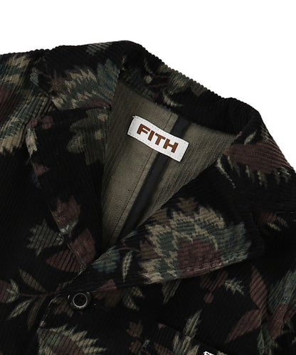 Botanical Print Corduroy Jacket