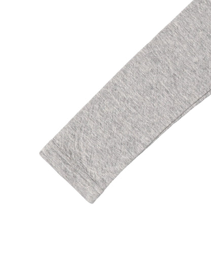 Feather Knit and Double Gauze Long Sleeve Tee