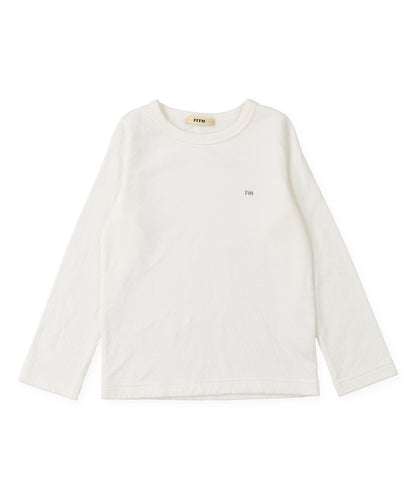 Feather Knit and Double Gauze Long Sleeve Tee