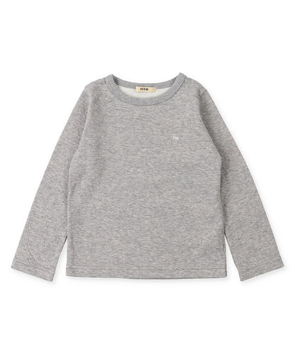 Feather Knit and Double Gauze Long Sleeve Tee