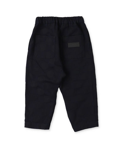 Denim and Coin Dot Jacquard Assymetry Pants