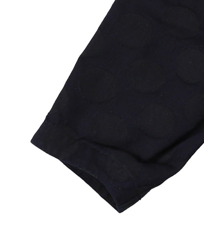 Denim and Coin Dot Jacquard Assymetry Pants