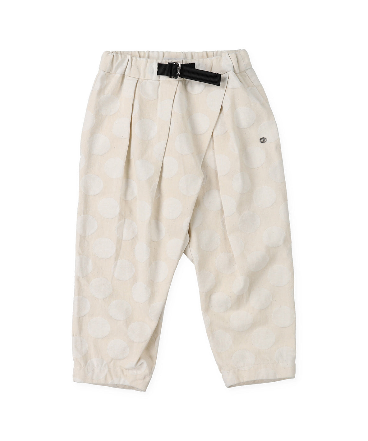 Denim and Coin Dot Jacquard Assymetry Pants