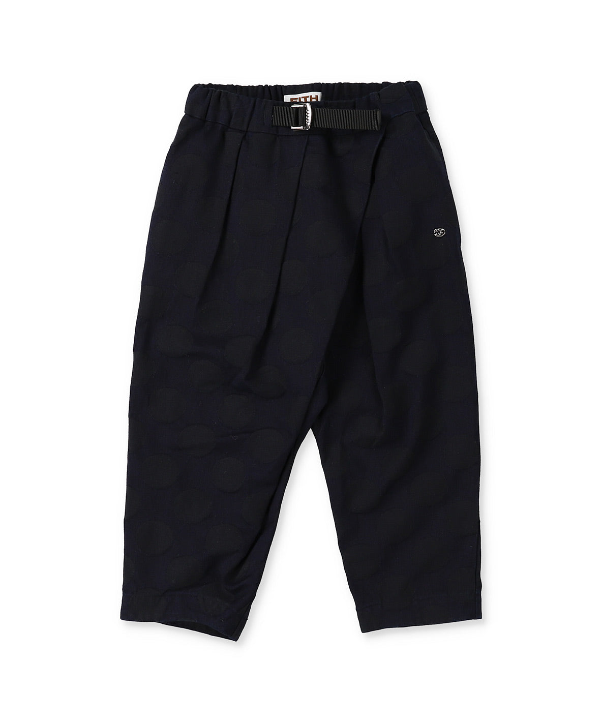 Denim and Coin Dot Jacquard Assymetry Pants