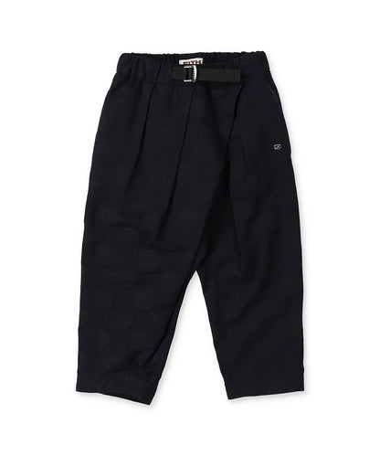 Denim and Coin Dot Jacquard Assymetry Pants