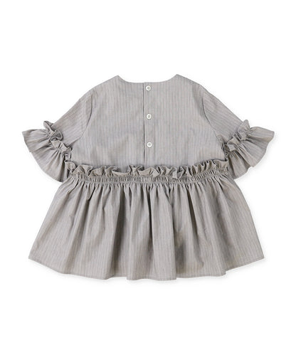 BACKLASH Linen Frill Blouse