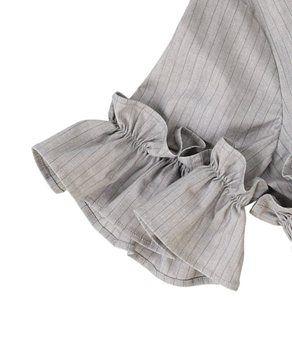 BACKLASH Linen Frill Blouse