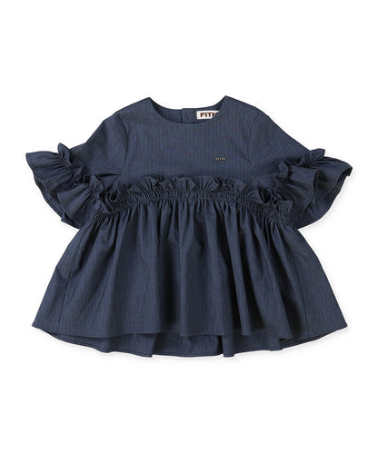 BACKLASH Linen Frill Blouse
