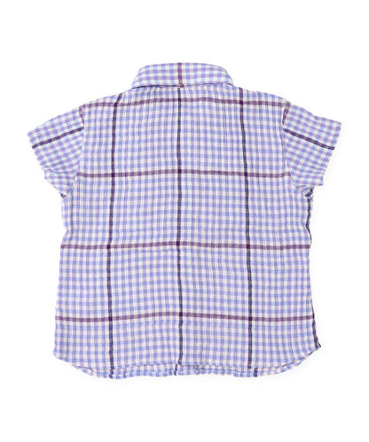 Frill Gingham Plaid Shirt