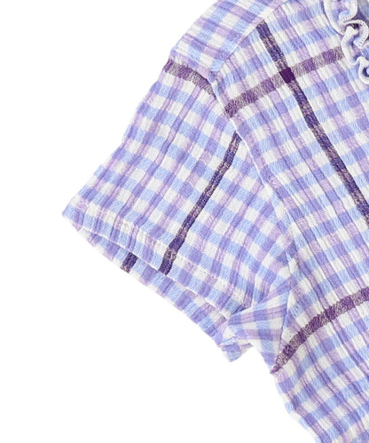 Frill Gingham Plaid Shirt