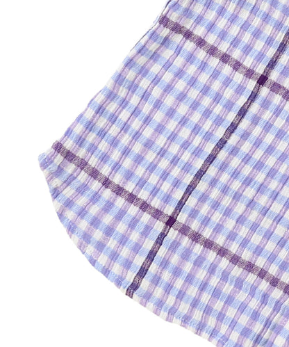 Frill Gingham Plaid Shirt