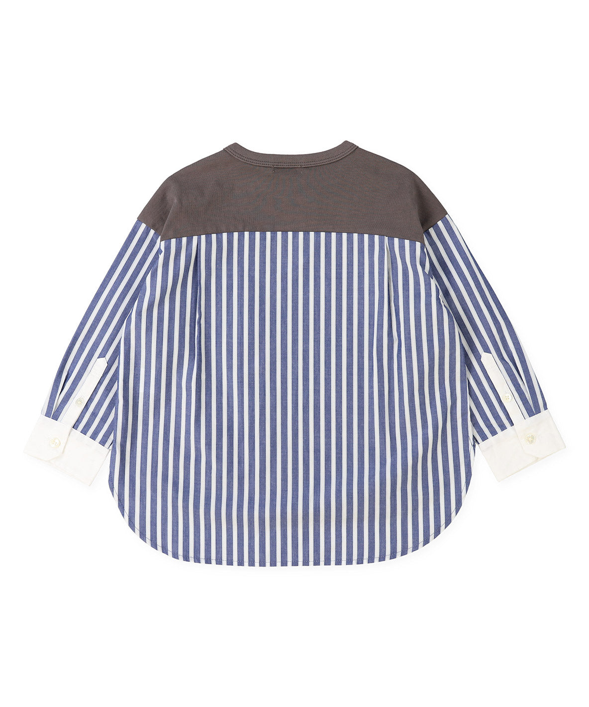 Smooth Cotton Jersey and Striped Long Sleeve Tee