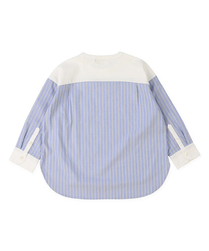 Smooth Cotton Jersey and Striped Long Sleeve Tee