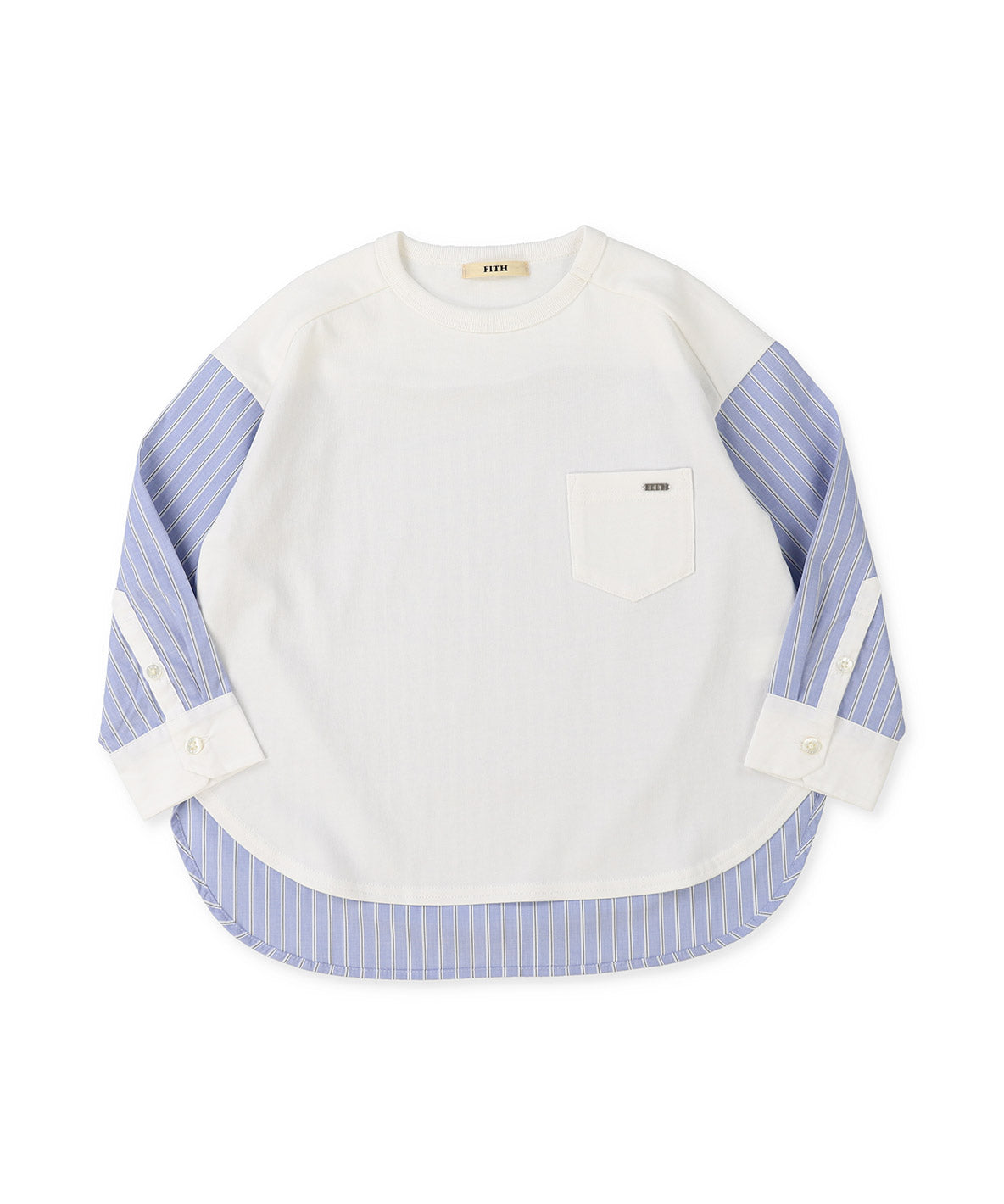 Smooth Cotton Jersey and Striped Long Sleeve Tee