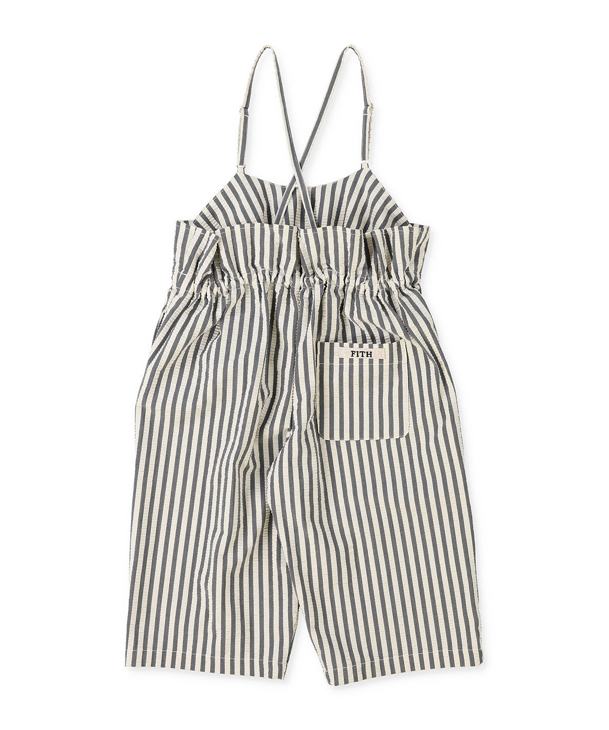 COOLMAX Seersucker Frill Salopette Pants