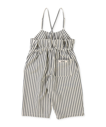 COOLMAX Seersucker Frill Salopette Pants