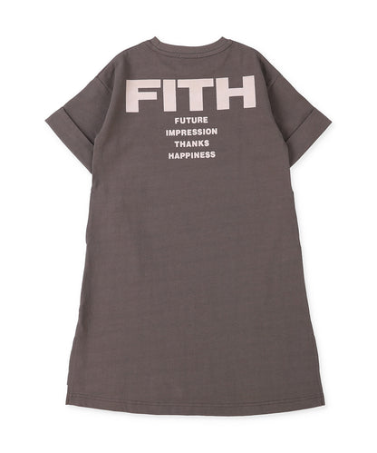 Smooth Cotton Jersey and Back Logo Dress
