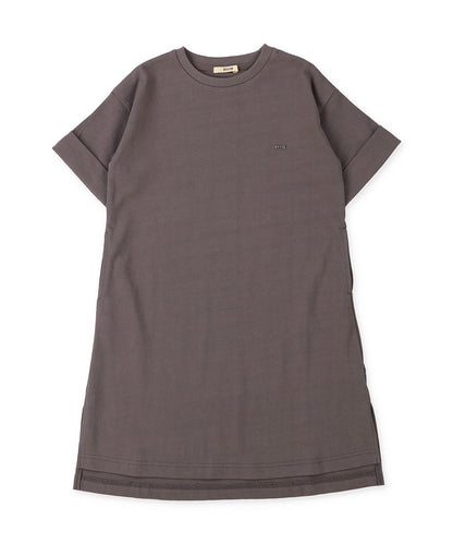 Smooth Cotton Jersey and Back Logo Dress