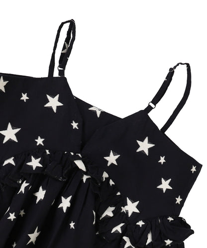 Star Jacquard Frill Dress
