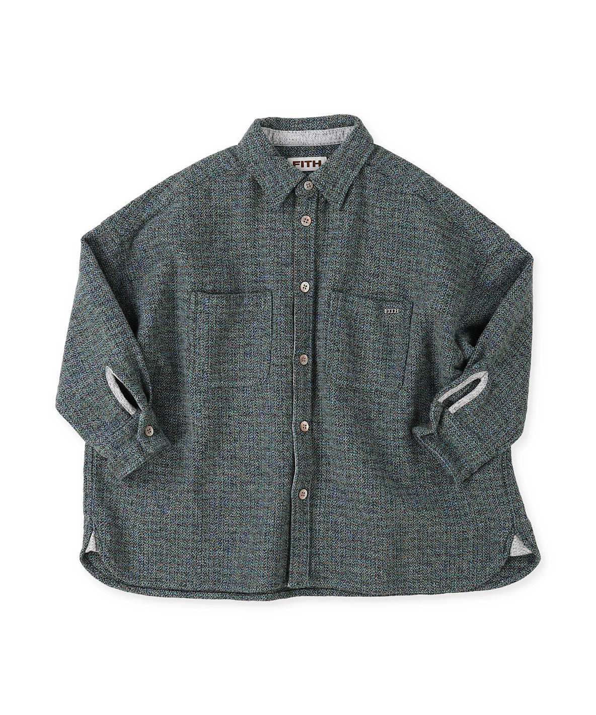 Tweed Cotton Melange Shirt(LADIES)