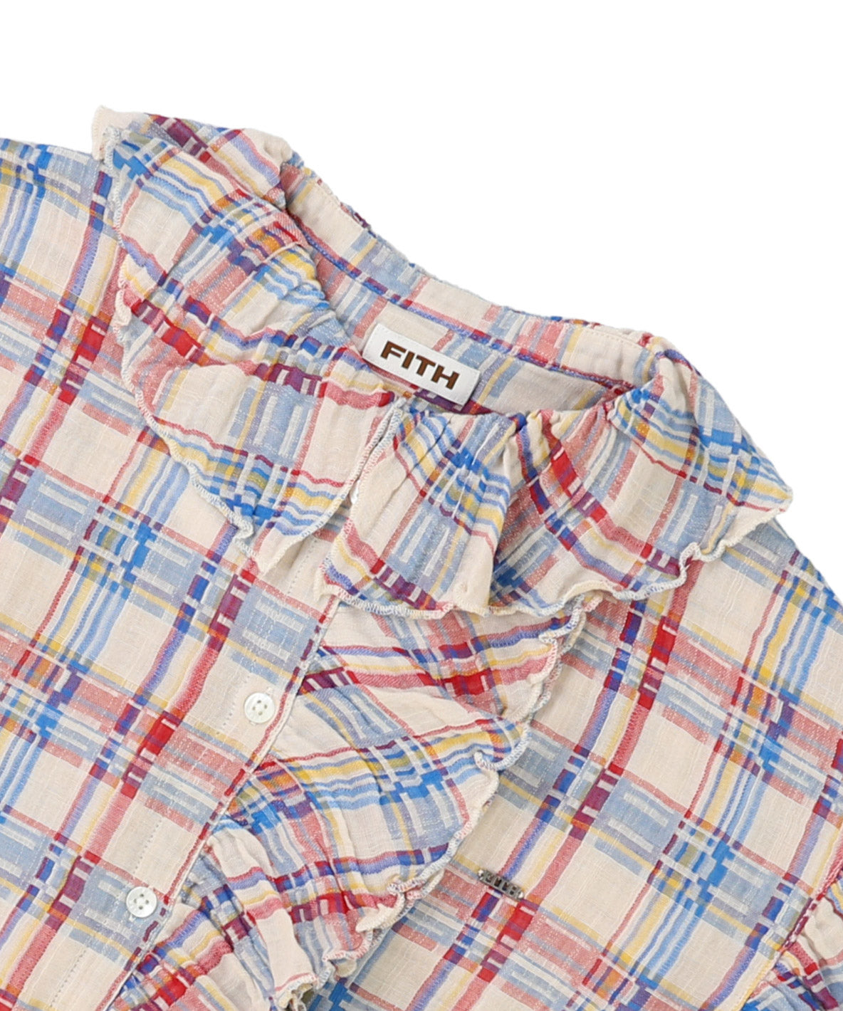 Double-weave Plaid Blouse(LADIES)