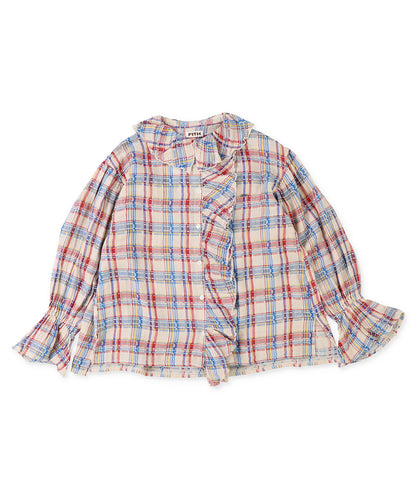 Double-weave Plaid Blouse(LADIES)