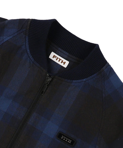 Cotton Nep Plaid Blouson(LADIES)