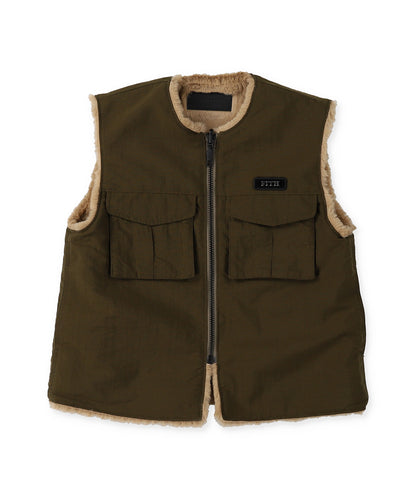 Reversible Taffeta Fur Vest