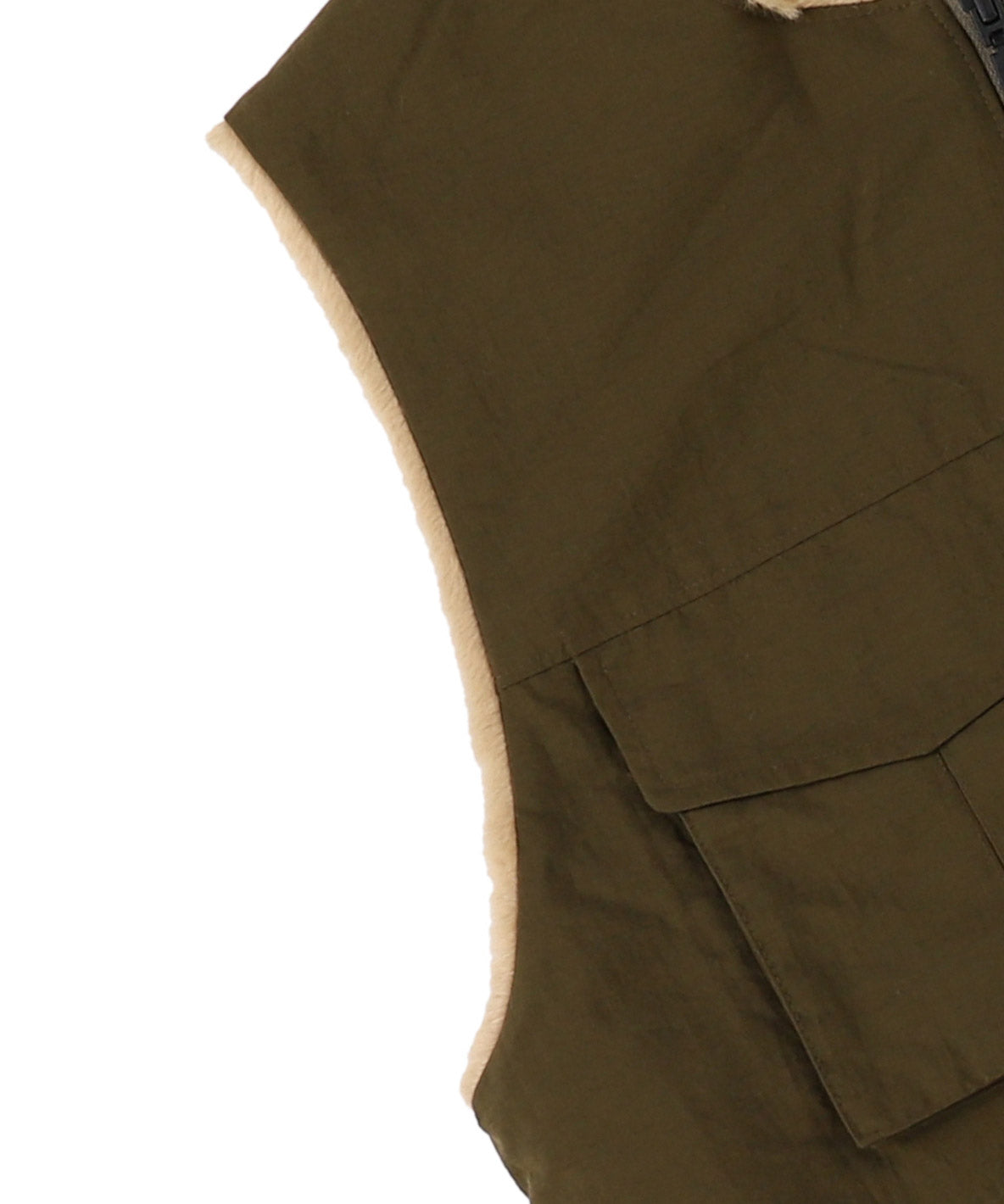 Reversible Taffeta Fur Vest(LADIES)