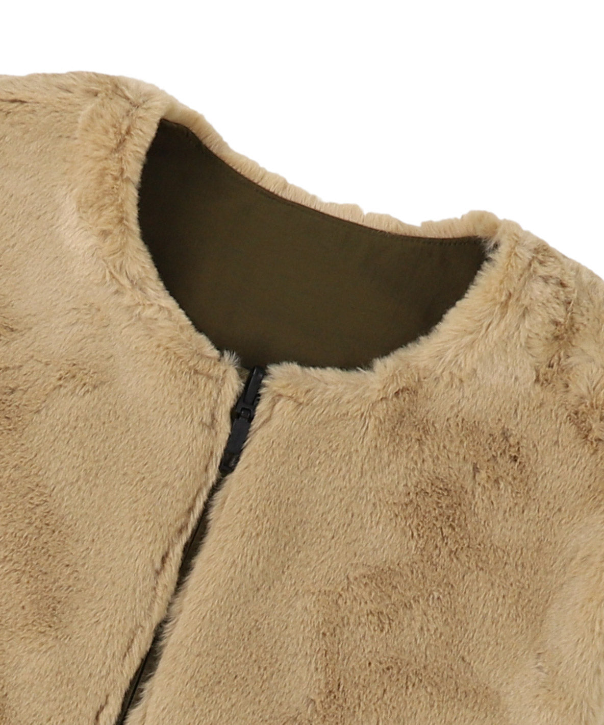 Reversible Taffeta Fur Vest(LADIES)