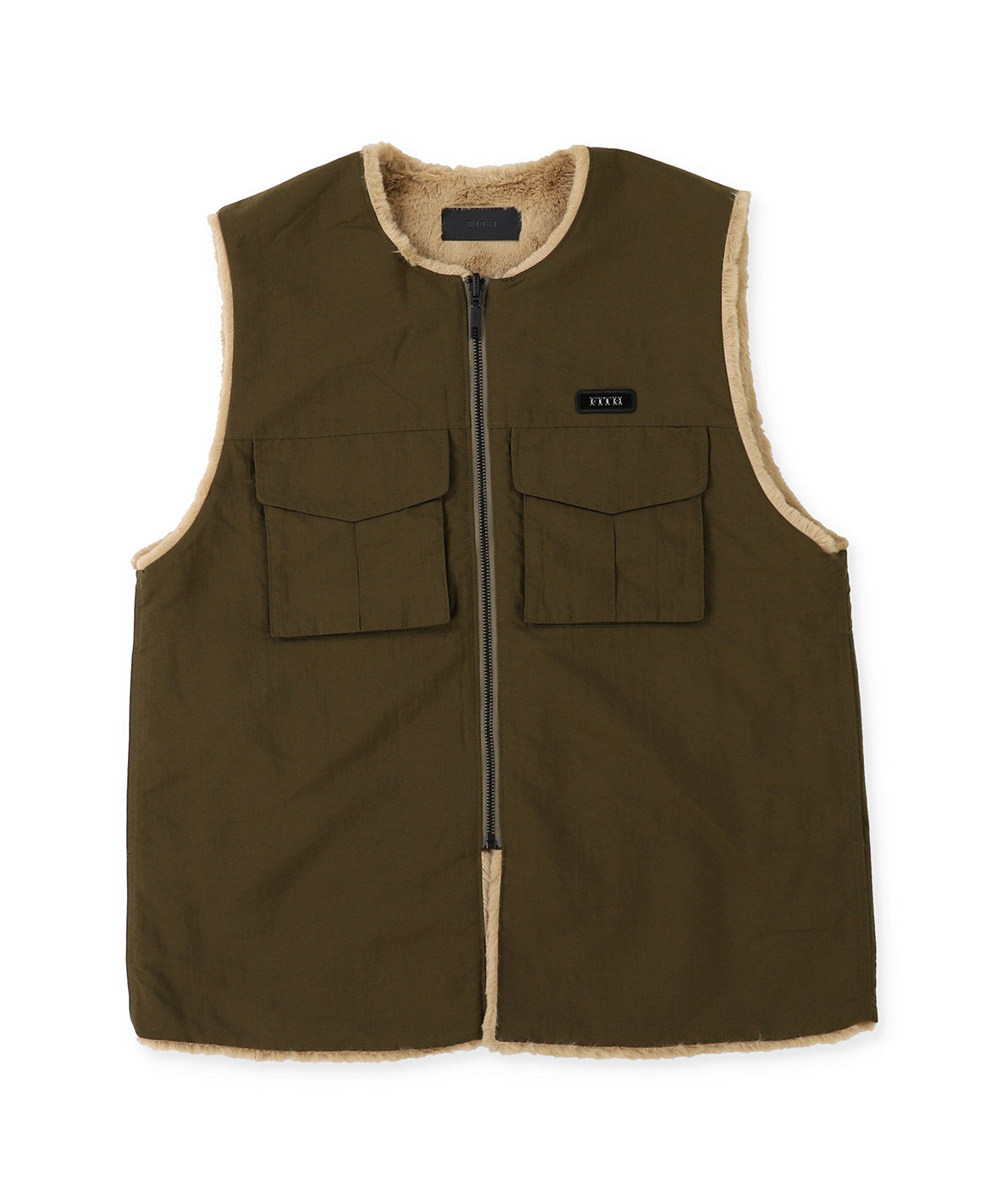 Reversible Taffeta Fur Vest(LADIES)