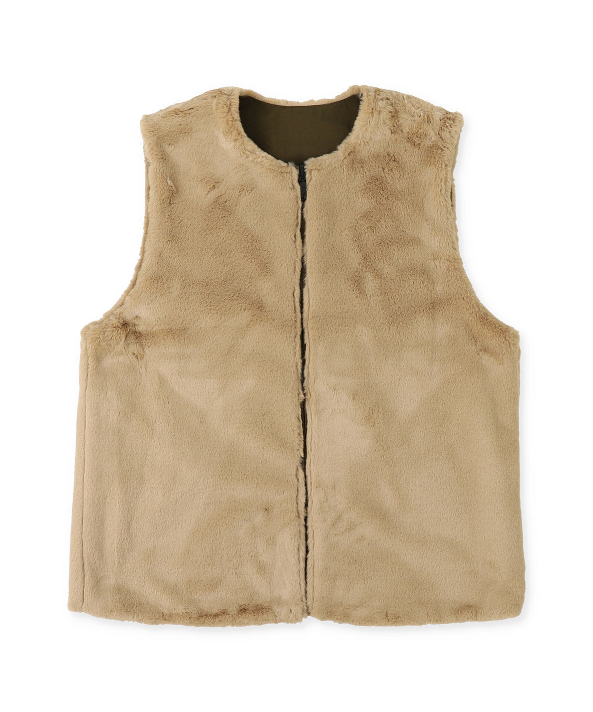 Reversible Taffeta Fur Vest(LADIES)
