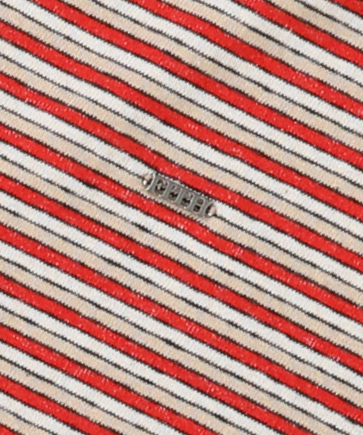 Multi Striped Mockneck Tee