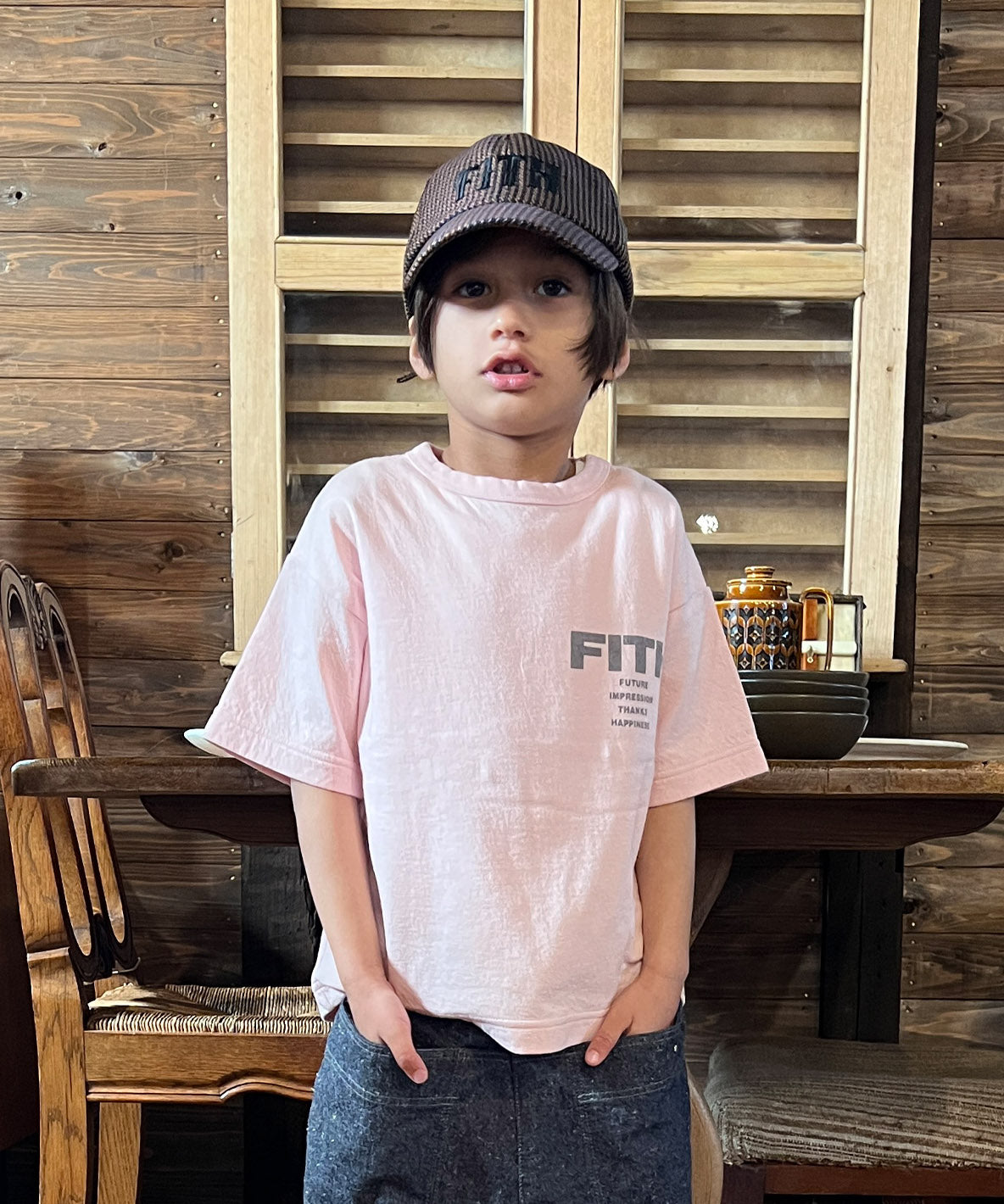 Feather Knit Double Cloth Logo Tee