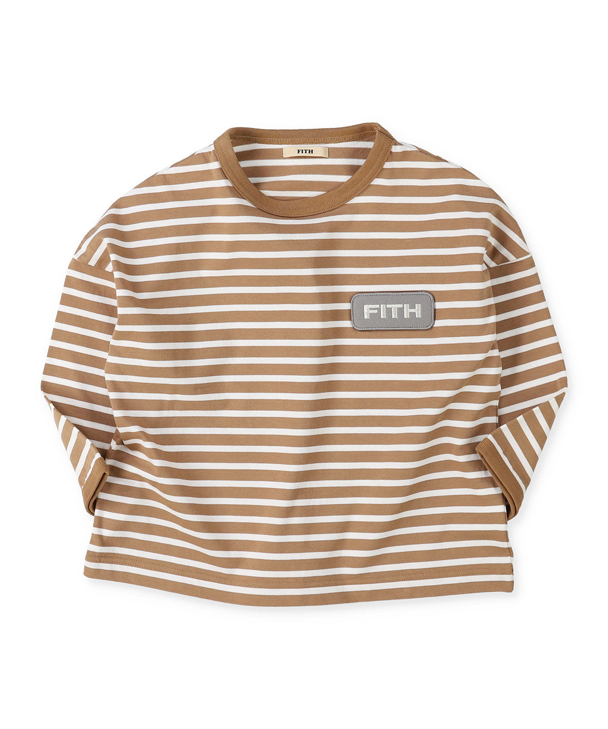 Striped Patch Long Sleeve Tee