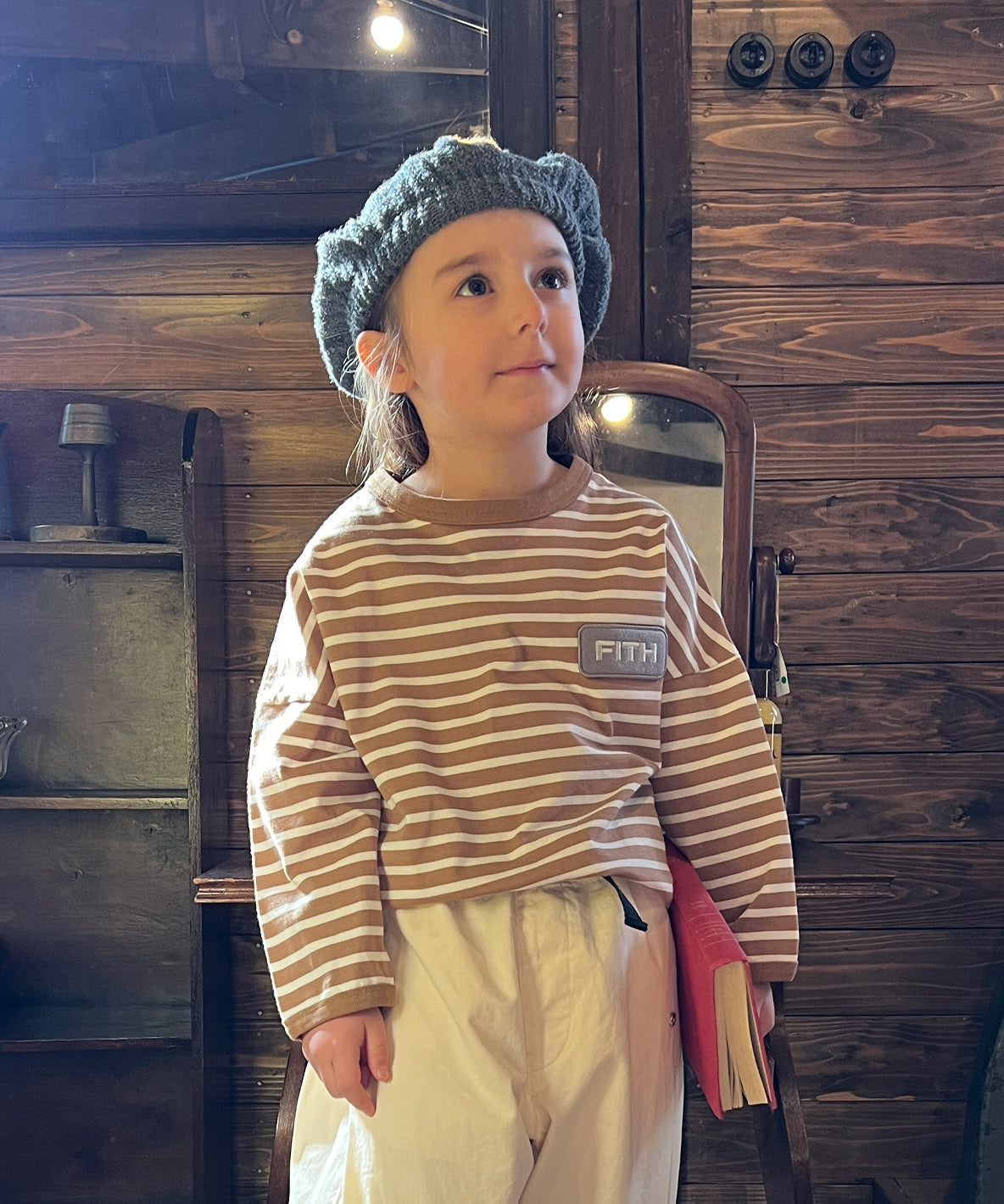 Striped Patch Long Sleeve Tee