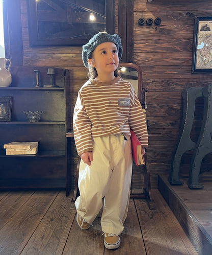 Striped Patch Long Sleeve Tee