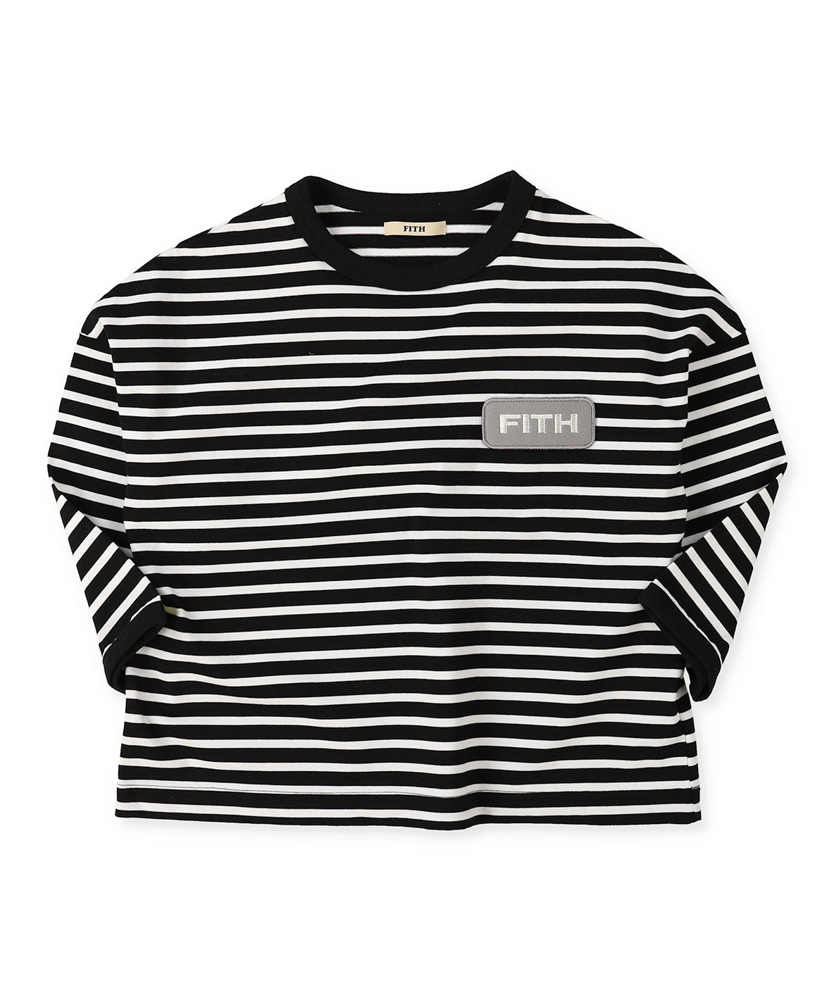 Striped Patch Long Sleeve Tee