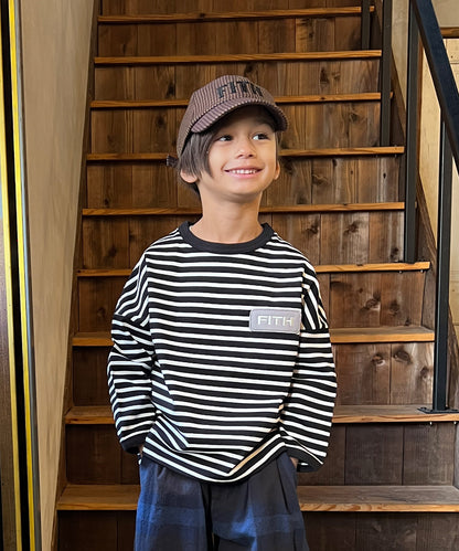 Striped Patch Long Sleeve Tee