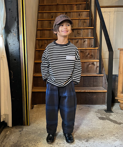 Striped Patch Long Sleeve Tee