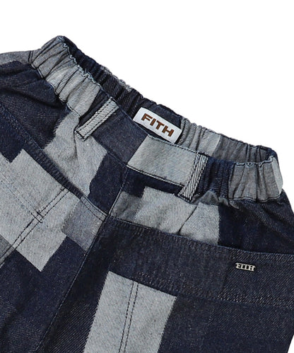 Patchwork Denim Pants