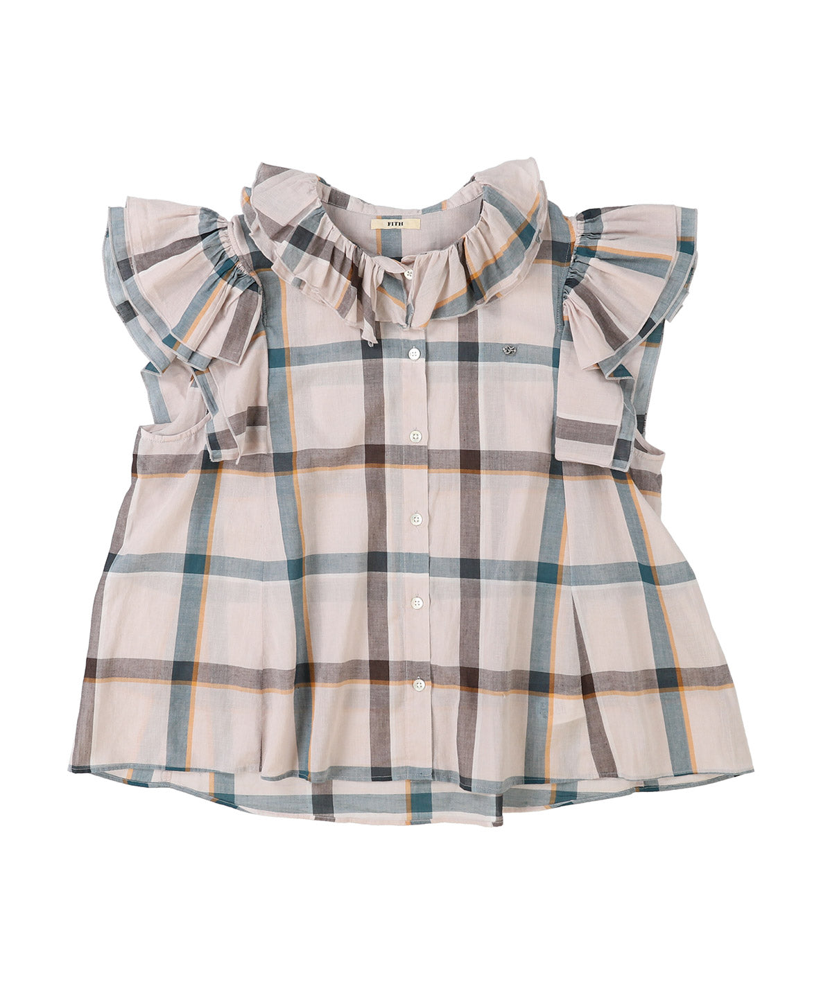 Cotton Linen Ruffled Blouse(LADIES)