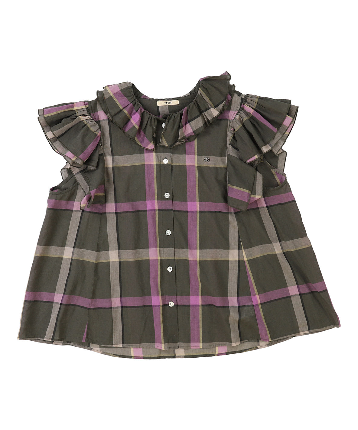Cotton Linen Ruffled Blouse(LADIES)