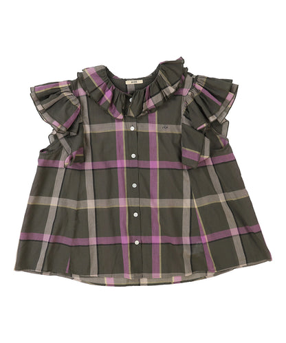 Cotton Linen Ruffled Blouse(LADIES)