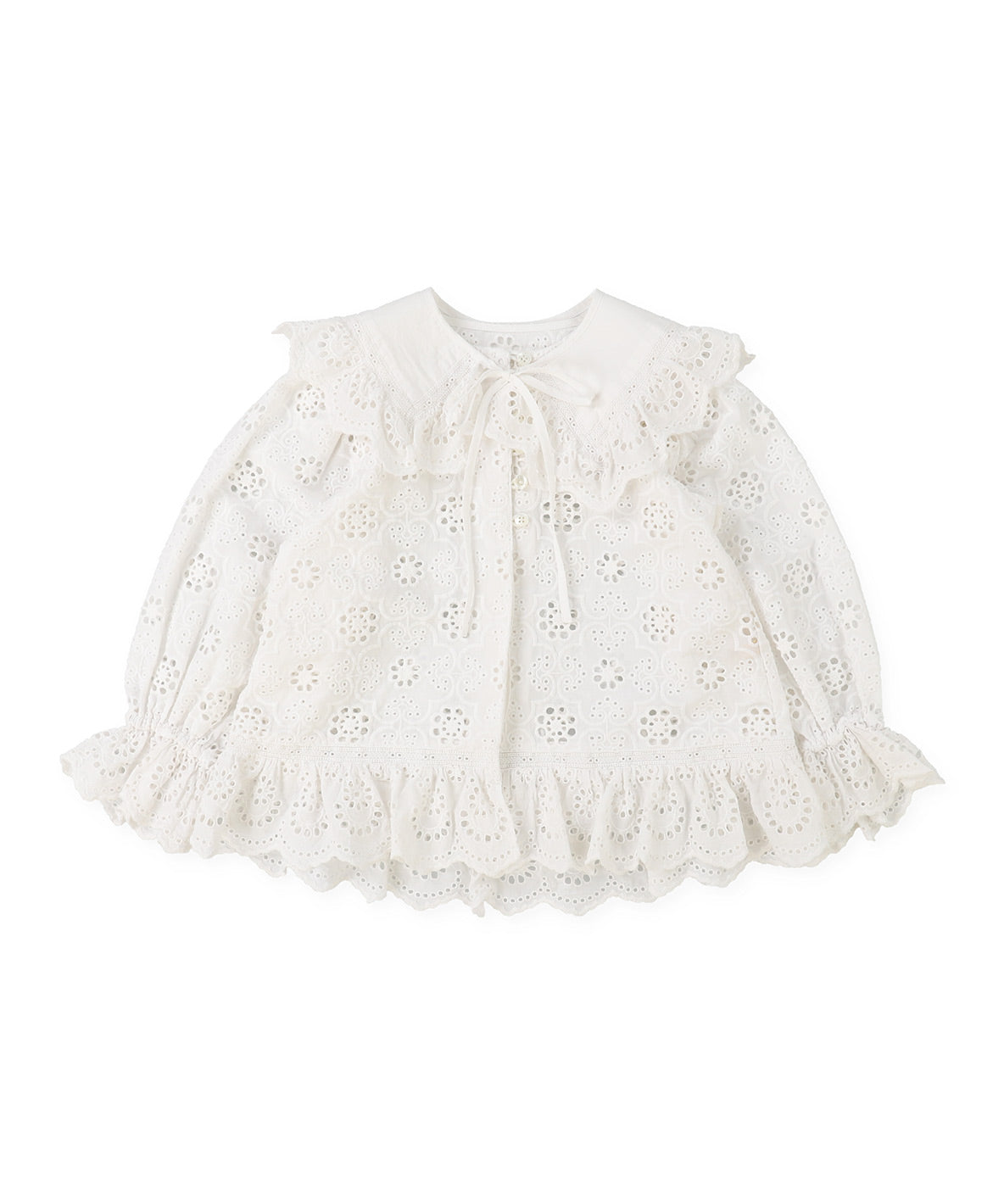 Cutwork Collar Blouse